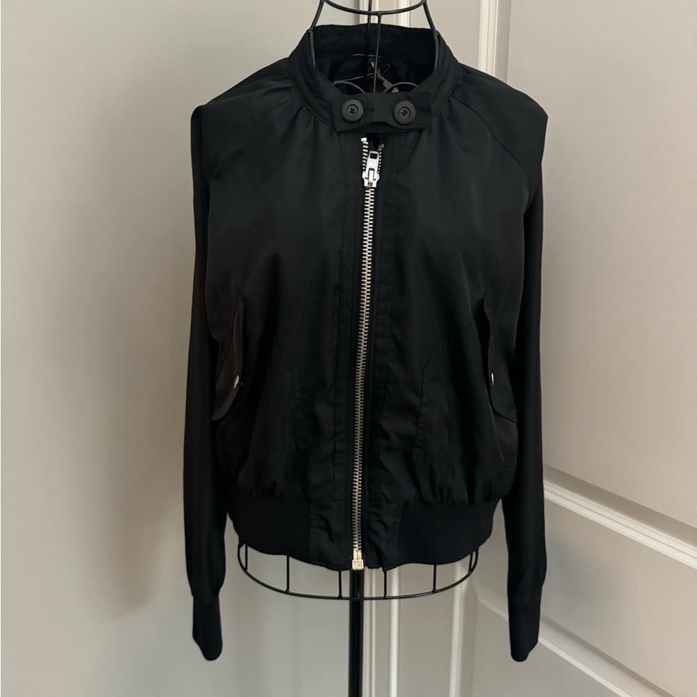 Free People Midnight Bomber Zip Jacket In Black Size Small - Picture 5 of 11